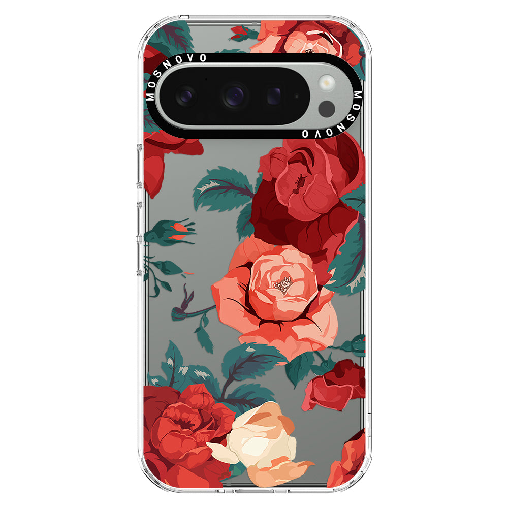 Vintage Red Rose Phone Case - Google Pixel 9 Pro XL Case