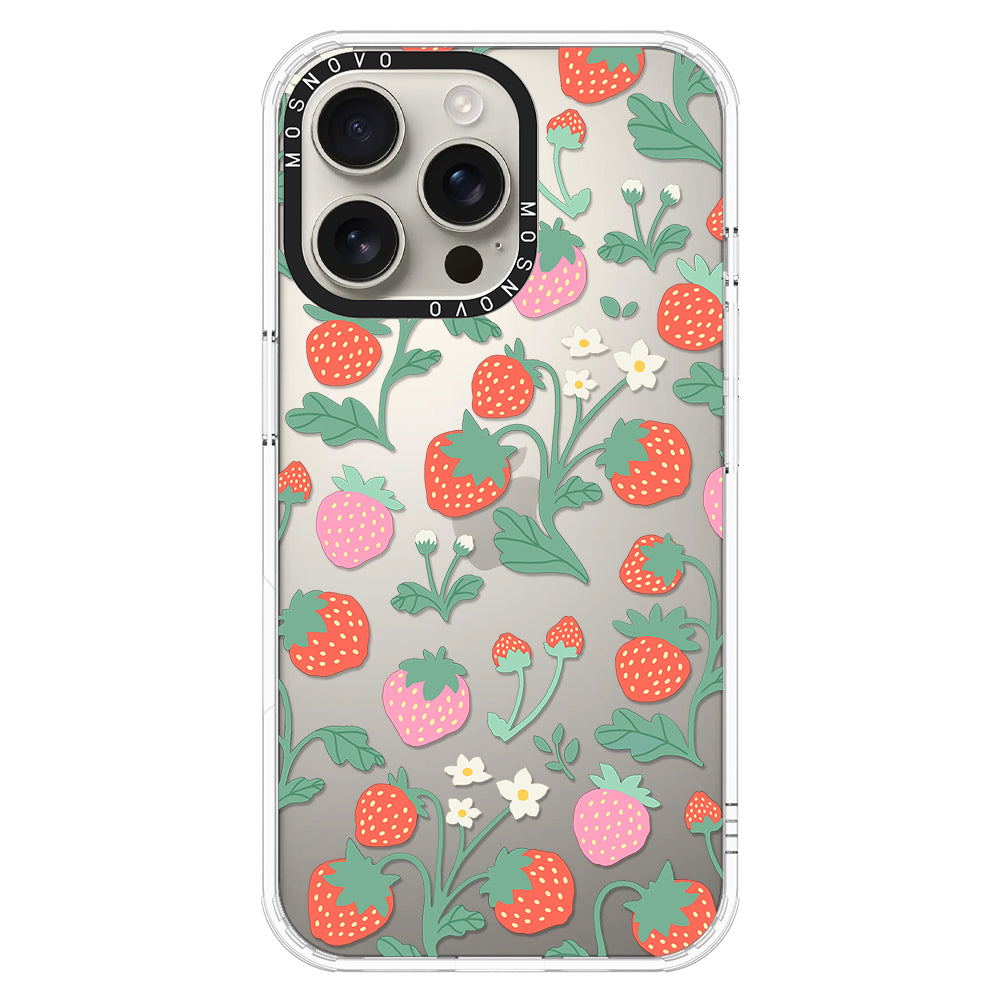 Cute Strawberry Phone Case - iPhone 16 Pro Max Case - MOSNOVO