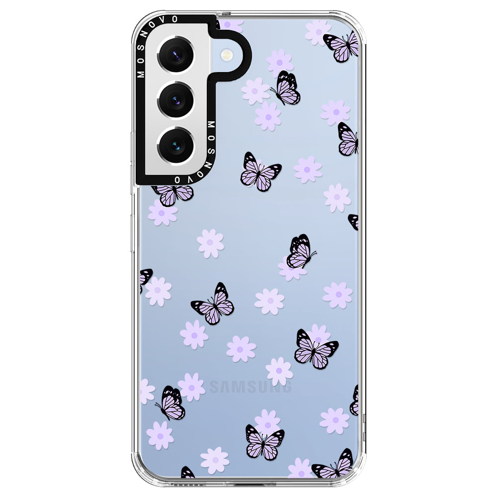 Lilac Butterfly Phone Case - Samsung Galaxy S22 Case