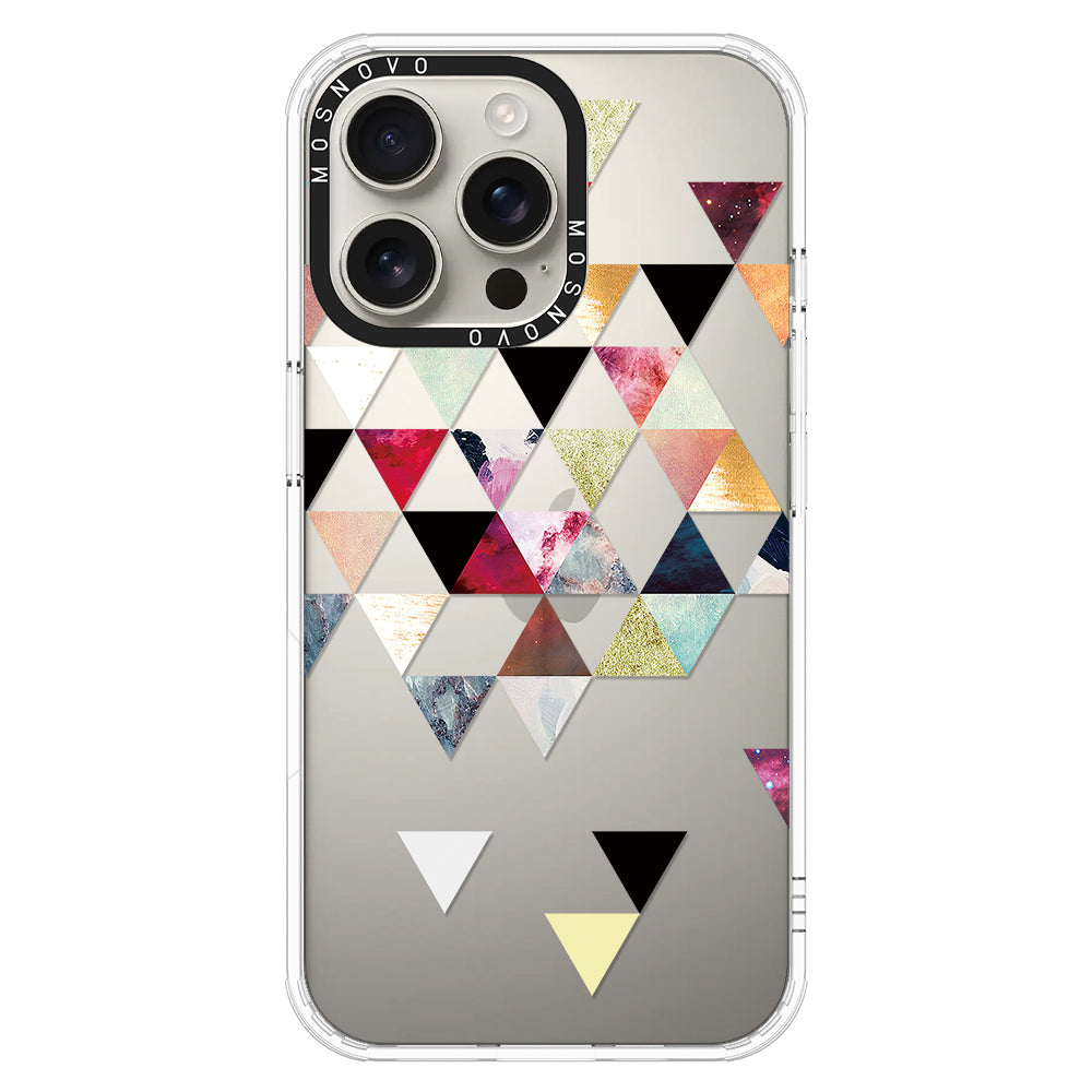 Triangles Stone Marble Phone Case - iPhone 16 Pro Max Case - MOSNOVO