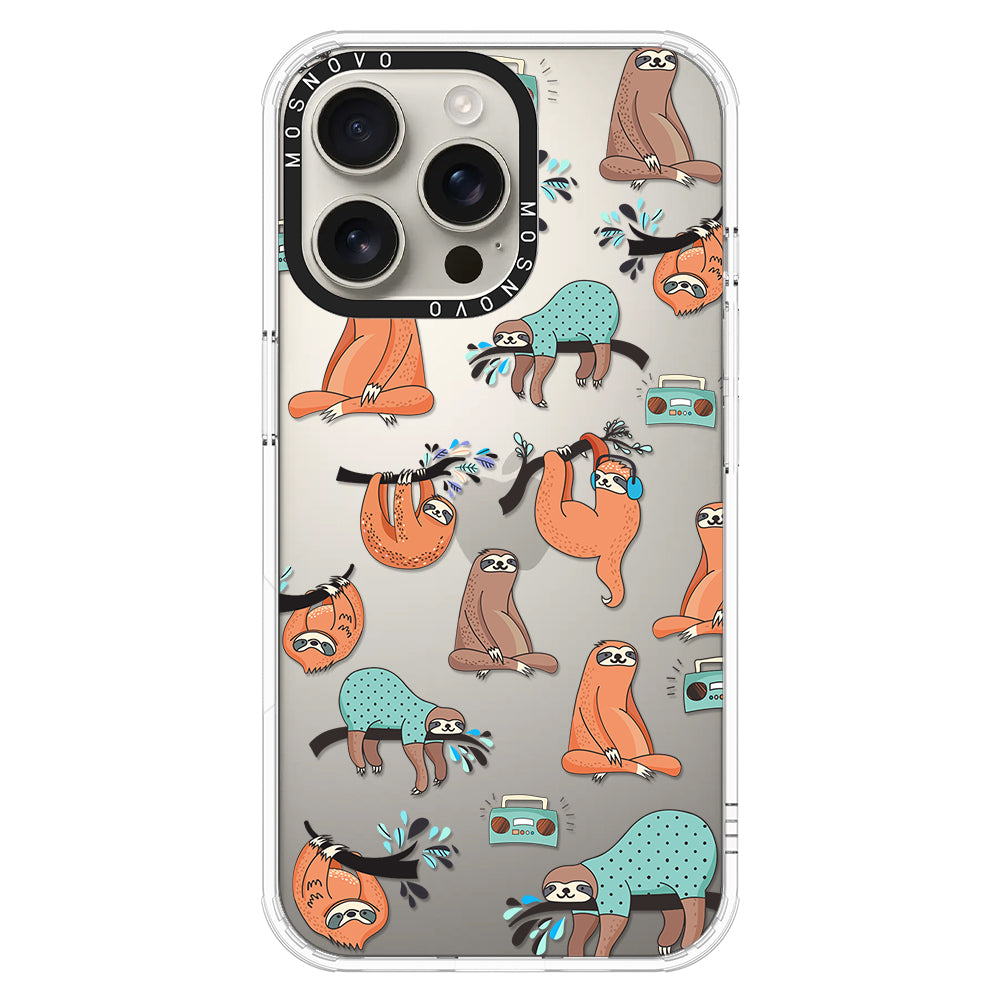 Musical Sloth Phone Case - iPhone 16 Pro Max Case - MOSNOVO