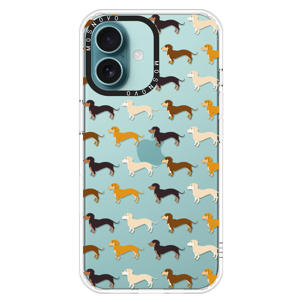 Cute Dachshund Phone Case - iPhone 16 Plus Case - MOSNOVO