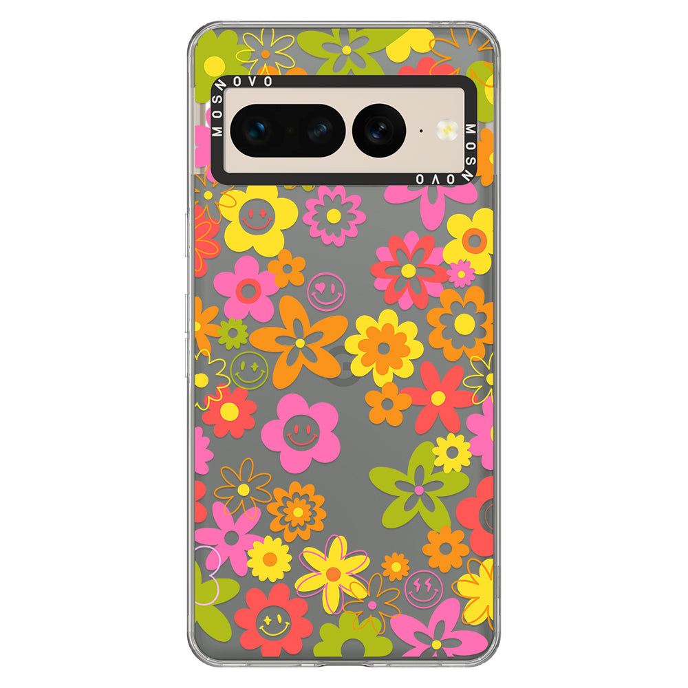 70's Groovy Floral Phone Case - Google Pixel 7 Pro Case