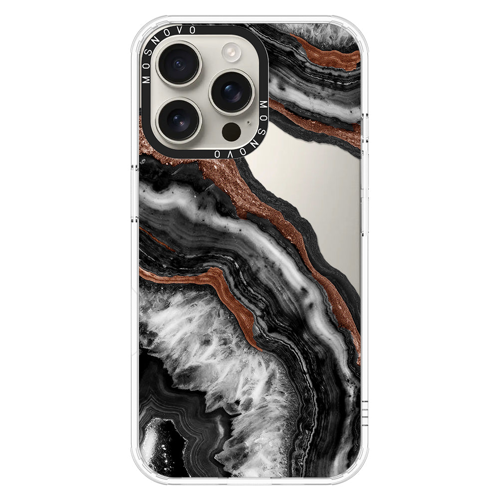 Black Agate Phone Case - iPhone 16 Pro Max Case - MOSNOVO