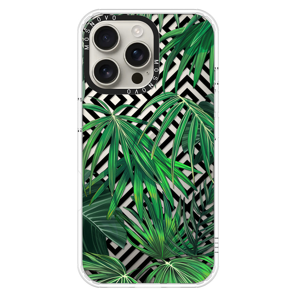 Areca Palm Pattern Phone Case - iPhone 16 Pro Max Case - MOSNOVO