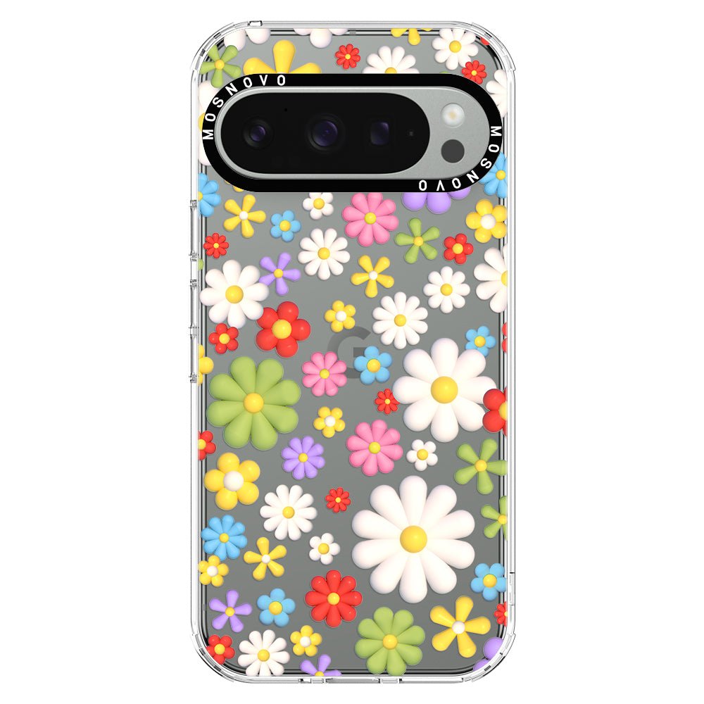 3D Flowers Phone Case - Google Pixel 9 Pro XL Case