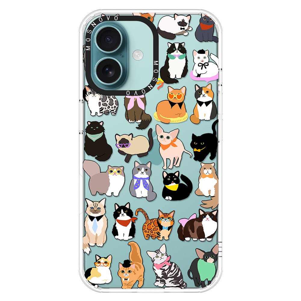 Cute Cat Phone Case - iPhone 16 Case - MOSNOVO