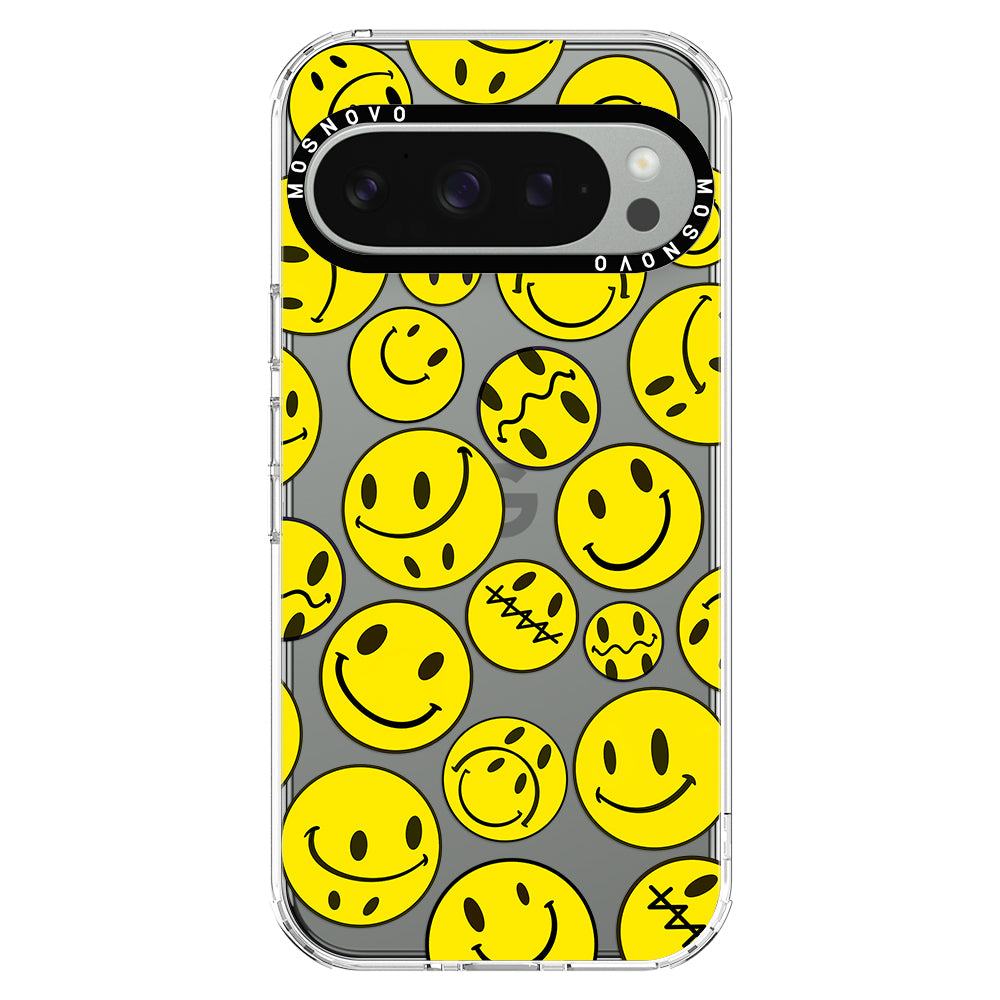 Yellow Sad Smile Face Phone Case - Google Pixel 9 Pro XL Case