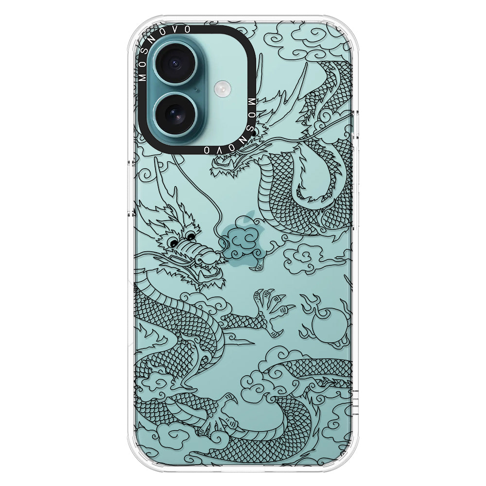 Black Dragon Phone Case - iPhone 16 Plus Case - MOSNOVO