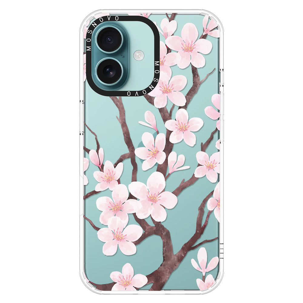 Cherry Blossom Flower Phone Case - iPhone 16 Plus Case - MOSNOVO