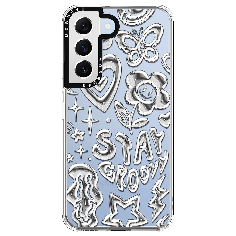 Silver Chrome Art (Flat Print) Phone Case - Samsung Galaxy S22 Plus Case