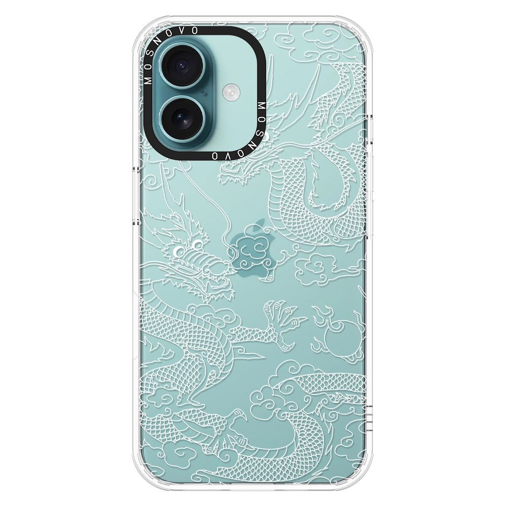 White Dragon Phone Case - iPhone 16 Plus Case - MOSNOVO