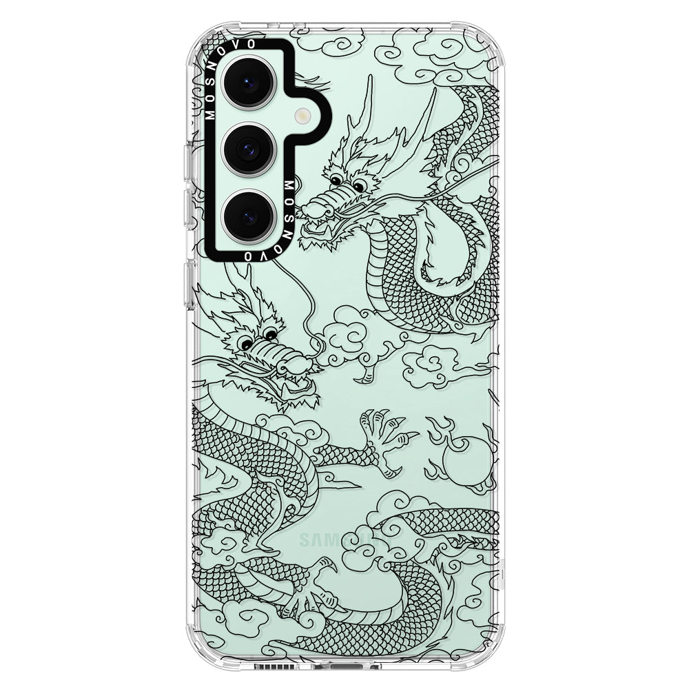 Black Dragon Phone Case - Samsung Galaxy S24 FE Case - MOSNOVO