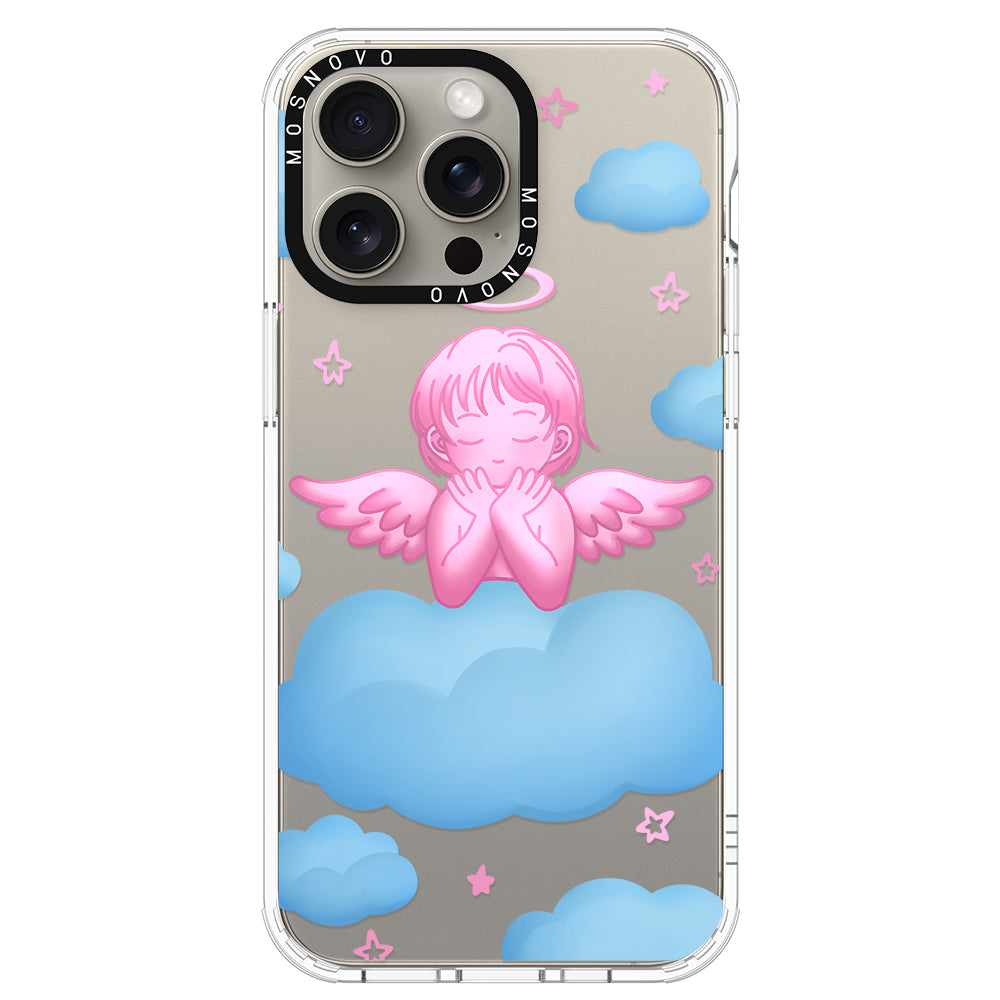 Pink Serenity Angel Phone Case - iPhone 15 Pro Max Case