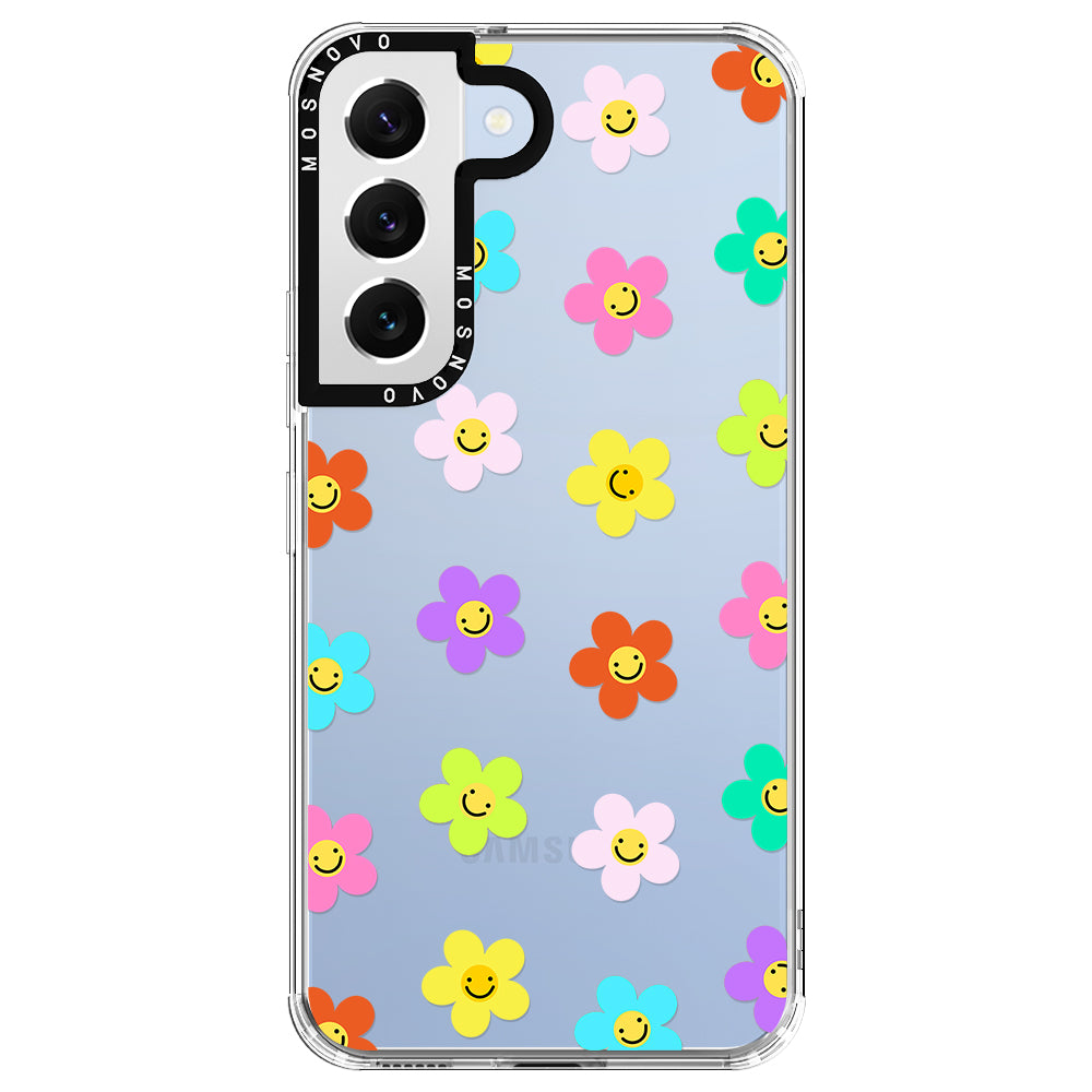 Smile Floral Phone Case - Samsung Galaxy S22 Case