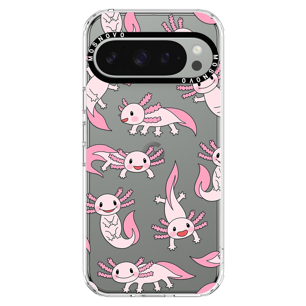 Pink Axolotl Phone Case - Google Pixel 9 Pro Case