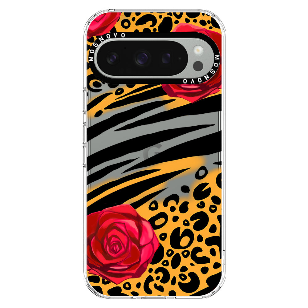 Wild Floral Leopard Phone Case - Google Pixel 9 Pro Case