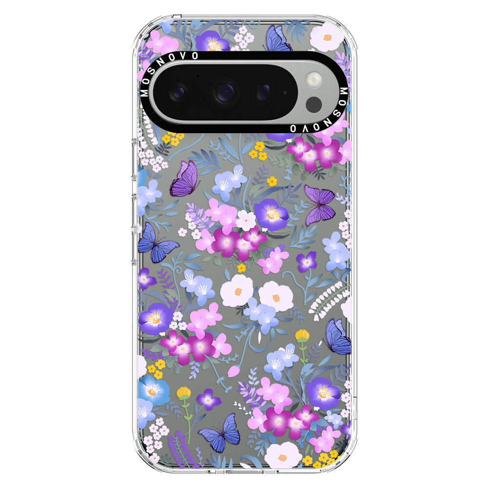 Purple Peri Nemophila Flower Phone Case - Google Pixel 9 Pro Case