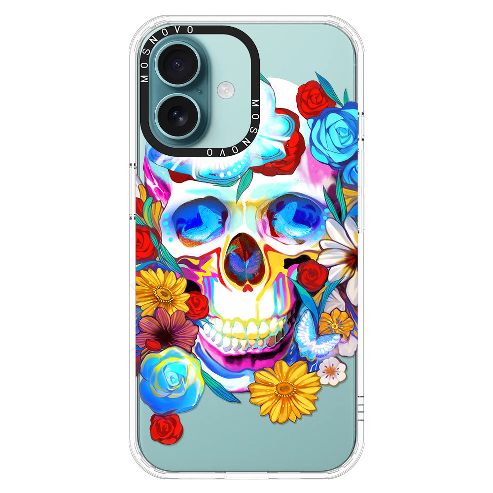 Neon Skull Phone Case - iPhone 16 Case - MOSNOVO