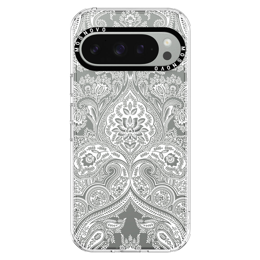 White Damask Phone Case - Google Pixel 9 Pro XL Case