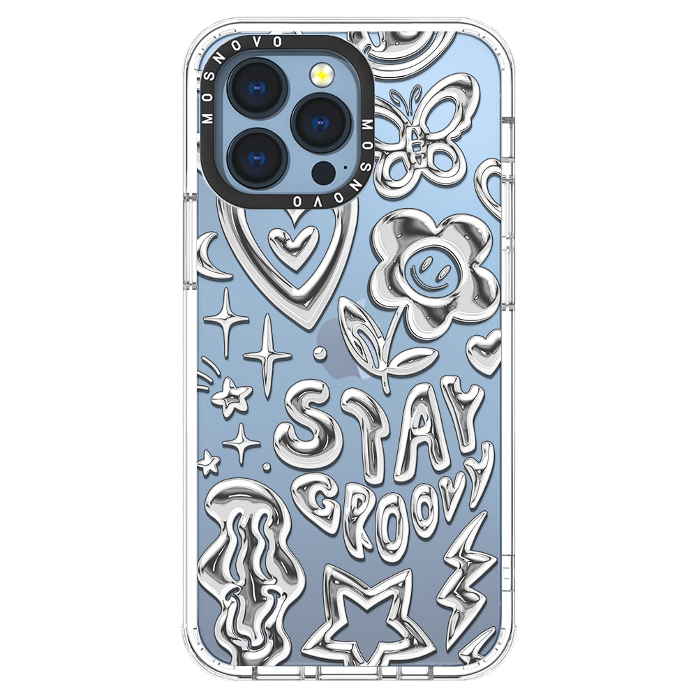 Silver Chrome Art (Flat Print) Phone Case - iPhone 13 Pro Case