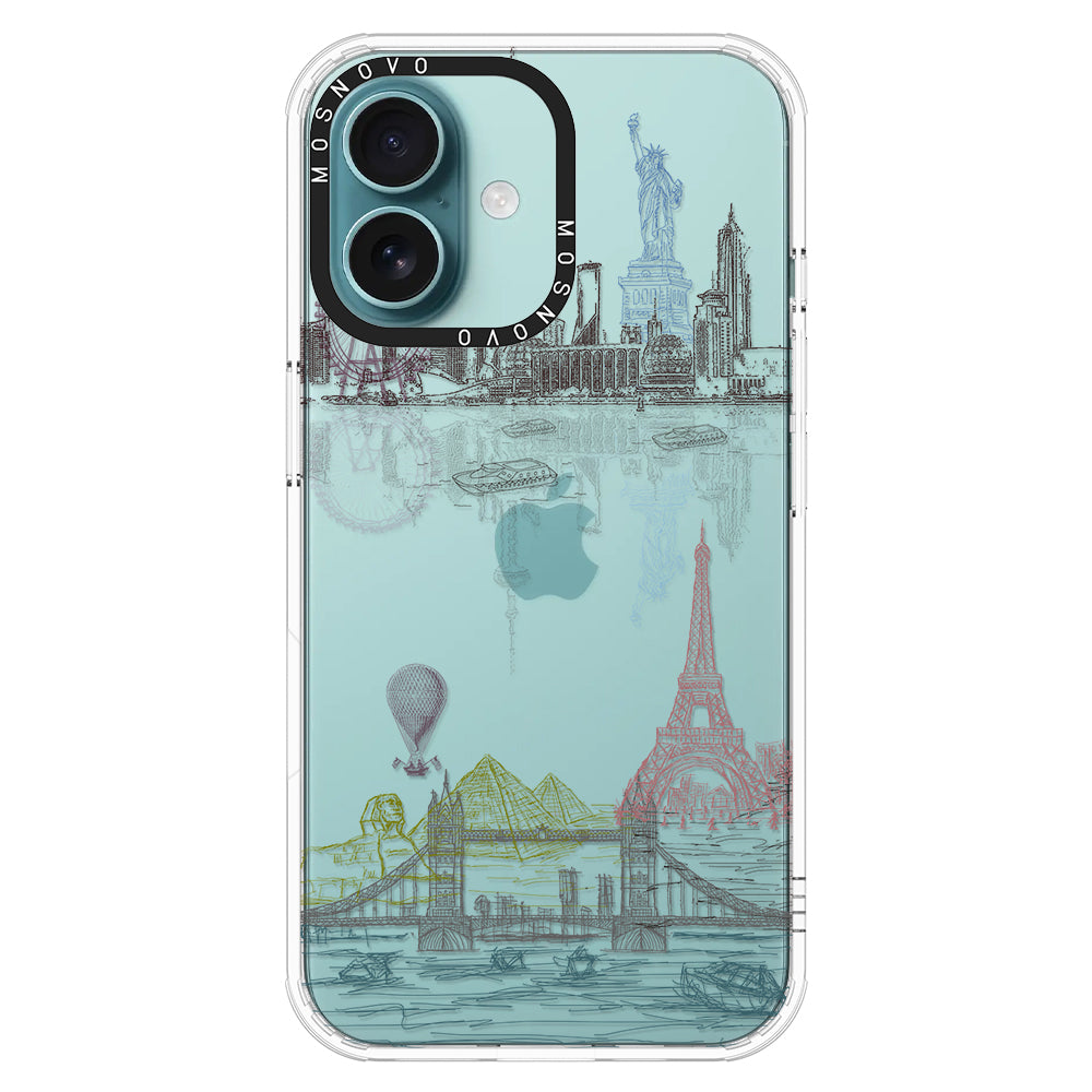 The World City Phone Case - iPhone 16 Plus Case - MOSNOVO