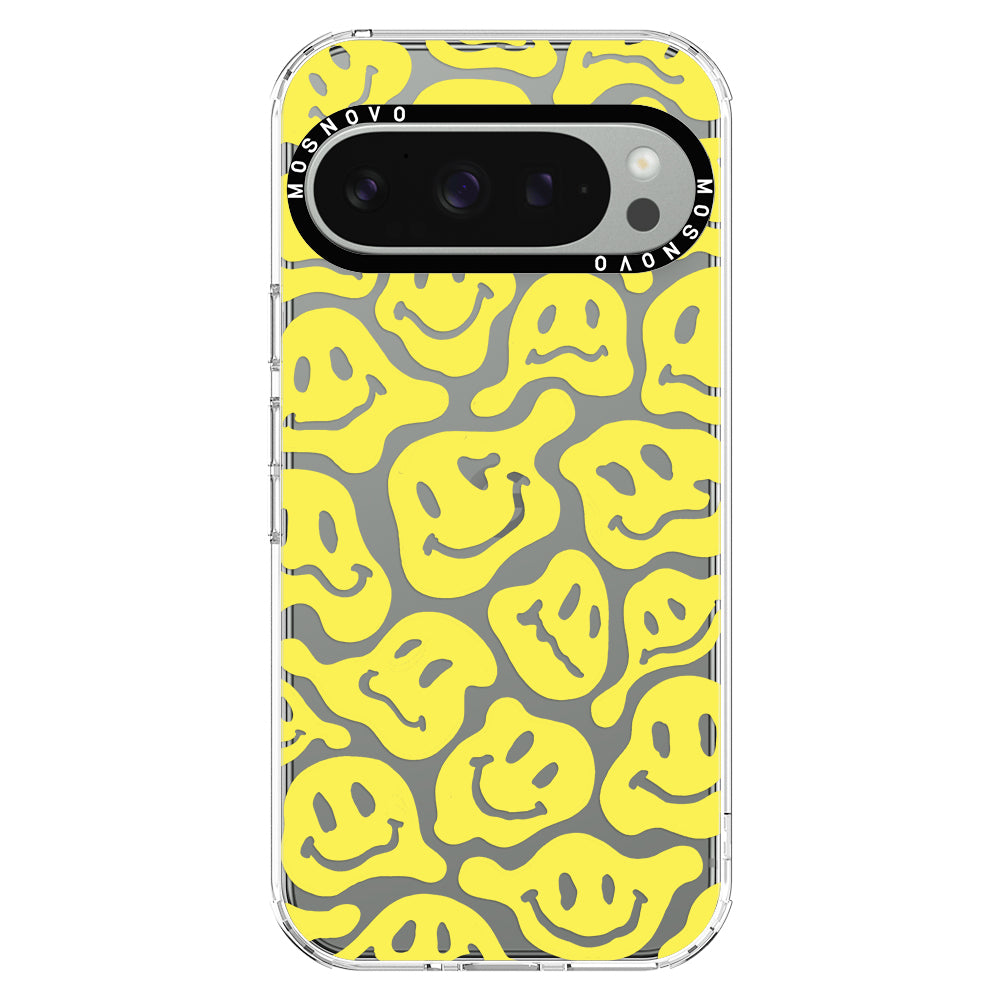 Melted Yellow Smiles Face Phone Case - Google Pixel 9 Pro Case