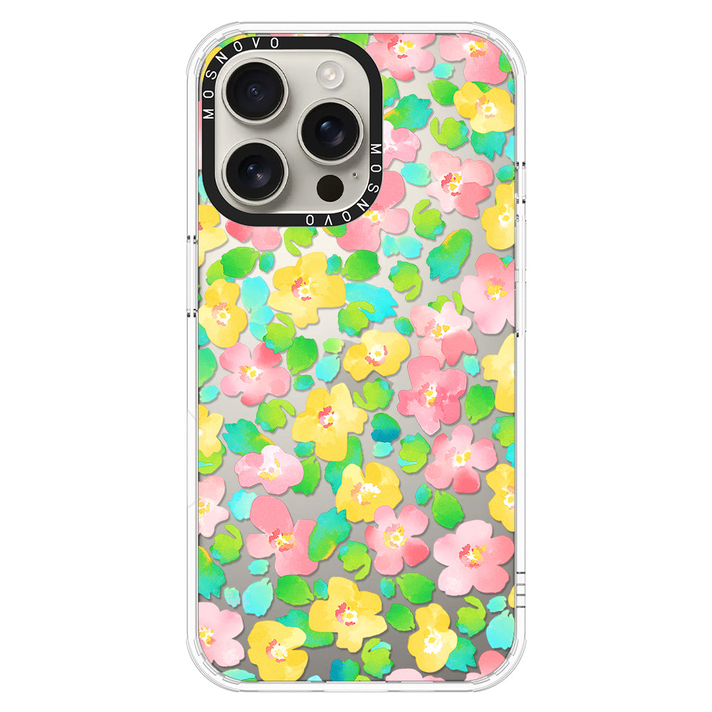 Floral Print Phone Case - iPhone 16 Pro Max Case - MOSNOVO