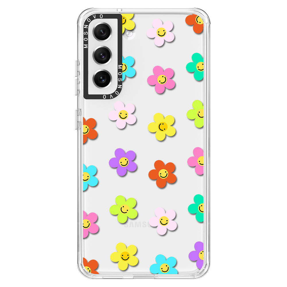 Smile Floral Phone Case - Samsung Galaxy S21 FE Case