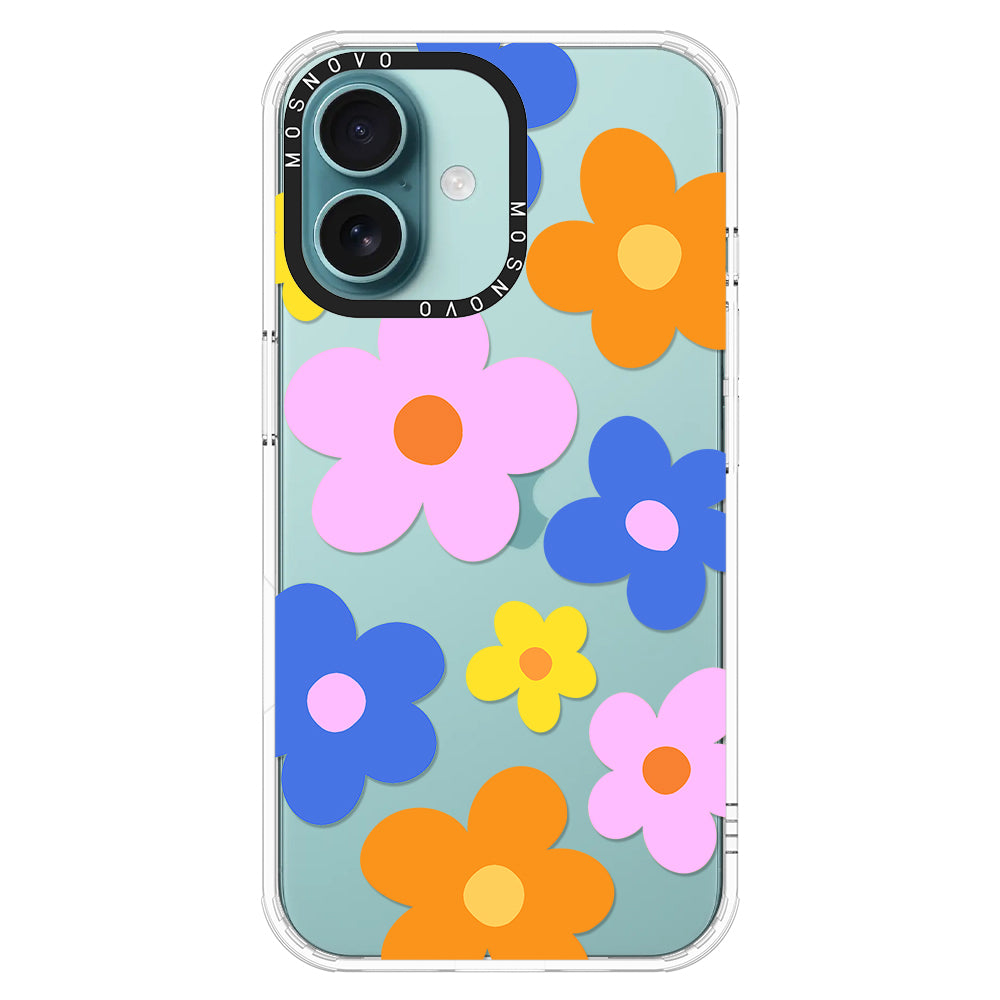 60's Groovy Flower Phone Case - iPhone 16 Case - MOSNOVO