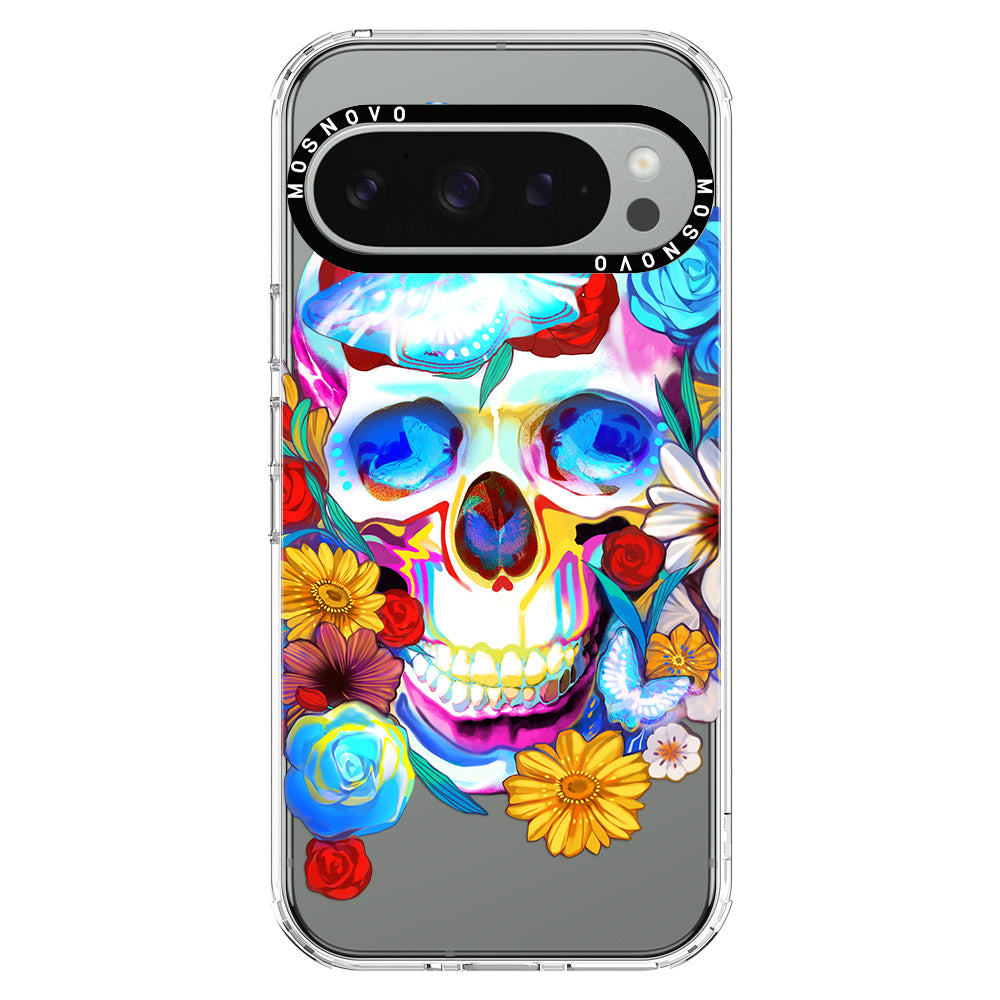 Sugar Flower Skull Phone Case - Google Pixel 9 Pro XL Case