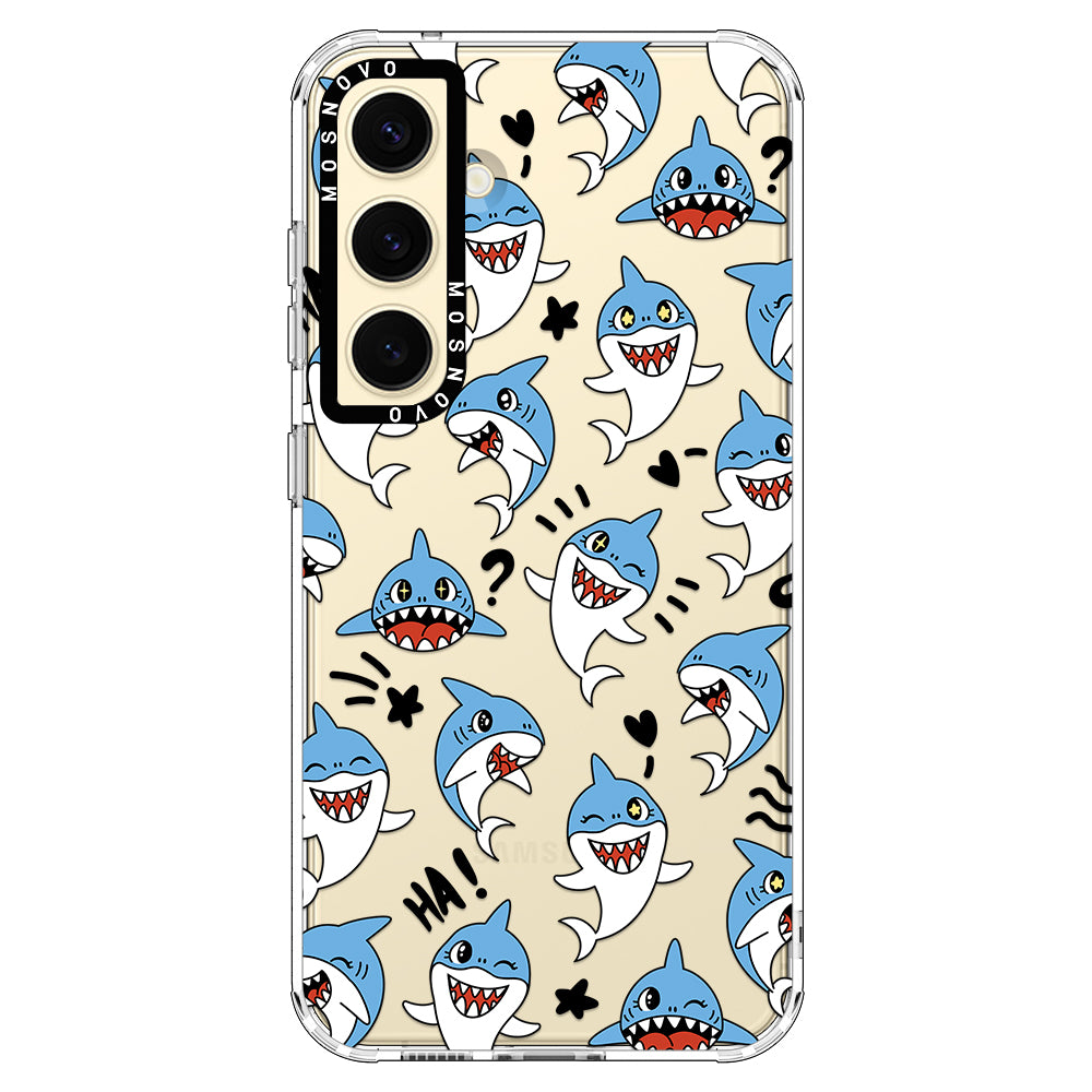 Cute Sharks Phone Case - Samsung Galaxy S24 Case