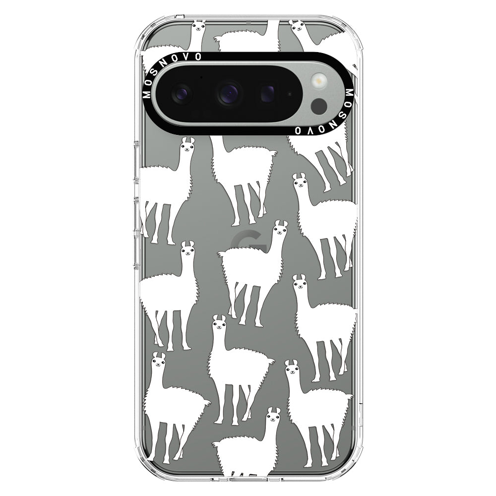 White Llama Phone Case - Google Pixel 9 Pro XL Case