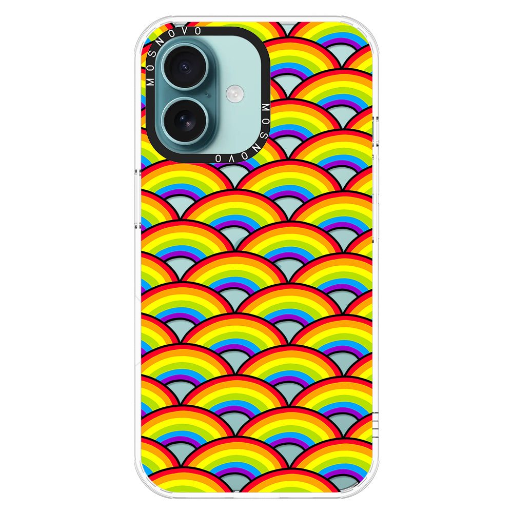 Rainbow Waves Phone Case - iPhone 16 Case - MOSNOVO