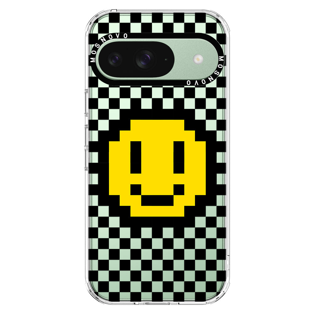 Smile Checkered Phone Case - Google Pixel 9 Case