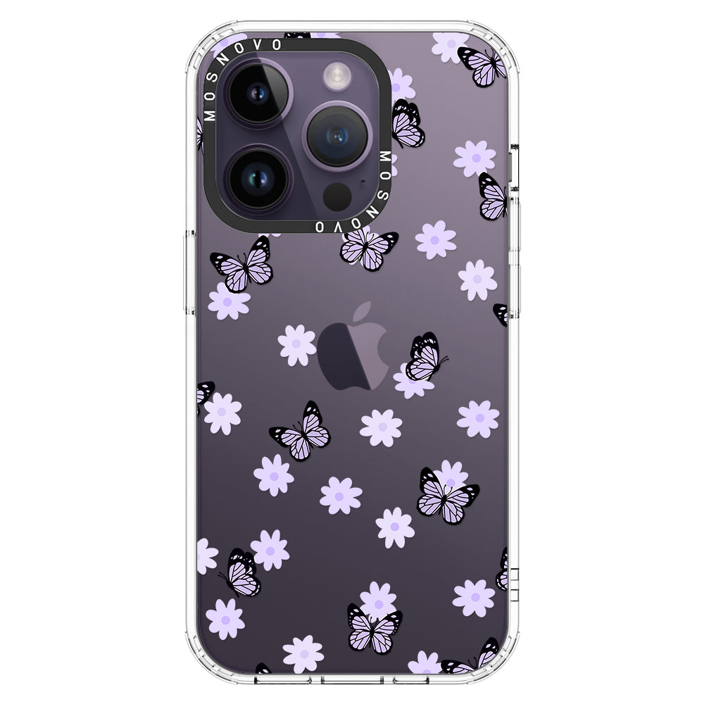 Lilac Butterfly Phone Case - iPhone 14 Pro Case