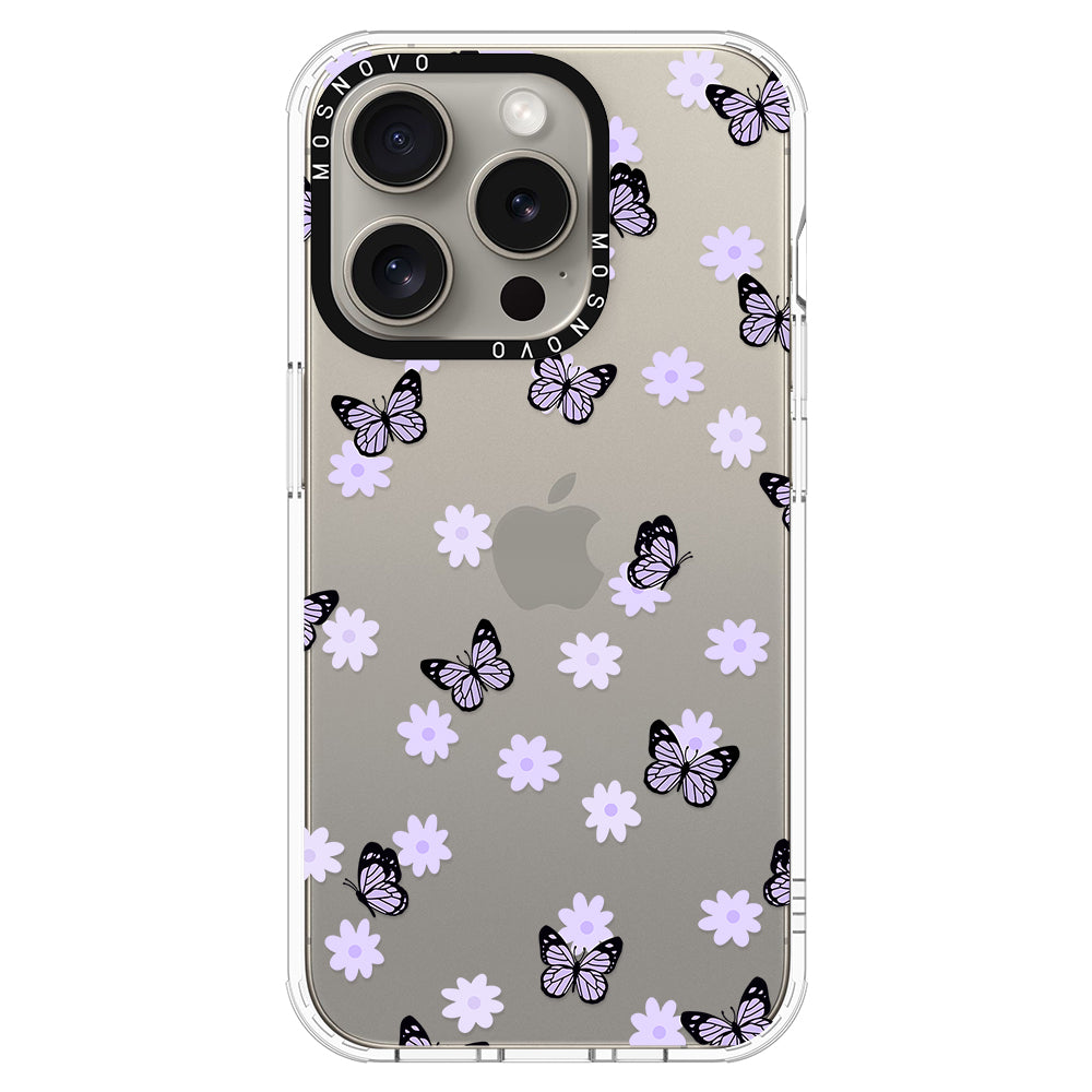 Lilac Butterfly Phone Case - iPhone 15 Pro Case