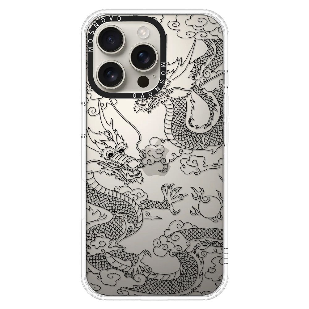 Black Dragon Phone Case - iPhone 16 Pro Max Case - MOSNOVO