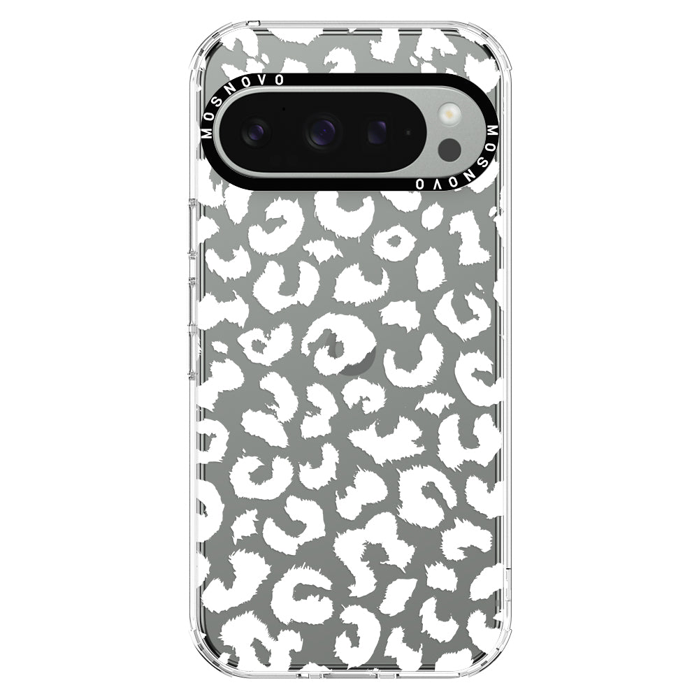 White Leopard Print Phone Case - Google Pixel 9 Pro Case