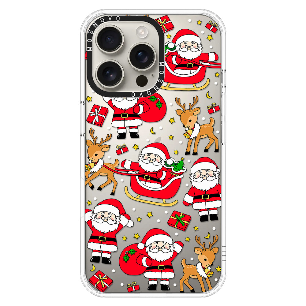 Cute Santa Claus Deer Phone Case - iPhone 16 Pro Max Case - MOSNOVO