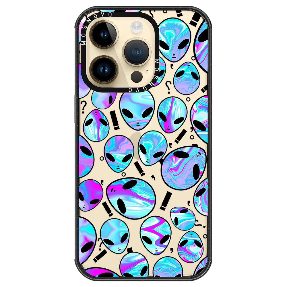 Alien Phone Case - iPhone 14 Pro Case Clear Black ShockStone