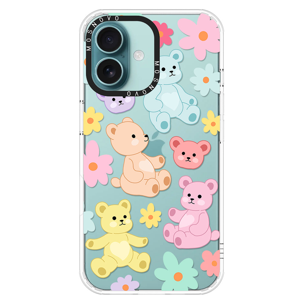 Cute Teddy Bear Phone Case - iPhone 16 Case - MOSNOVO