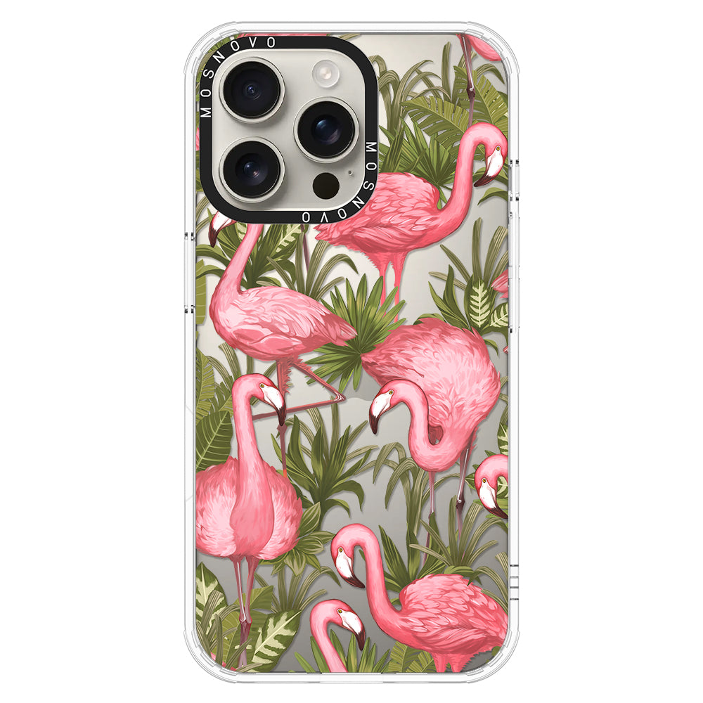 Jungle Flamingo Phone Case - iPhone 16 Pro Max Case - MOSNOVO