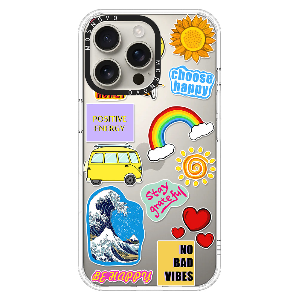 Happy Vibes Phone Case - iPhone 16 Pro Max Case - MOSNOVO