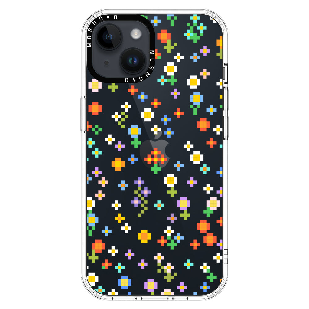 Pixel-Floral Phone Case - iPhone 14 Case