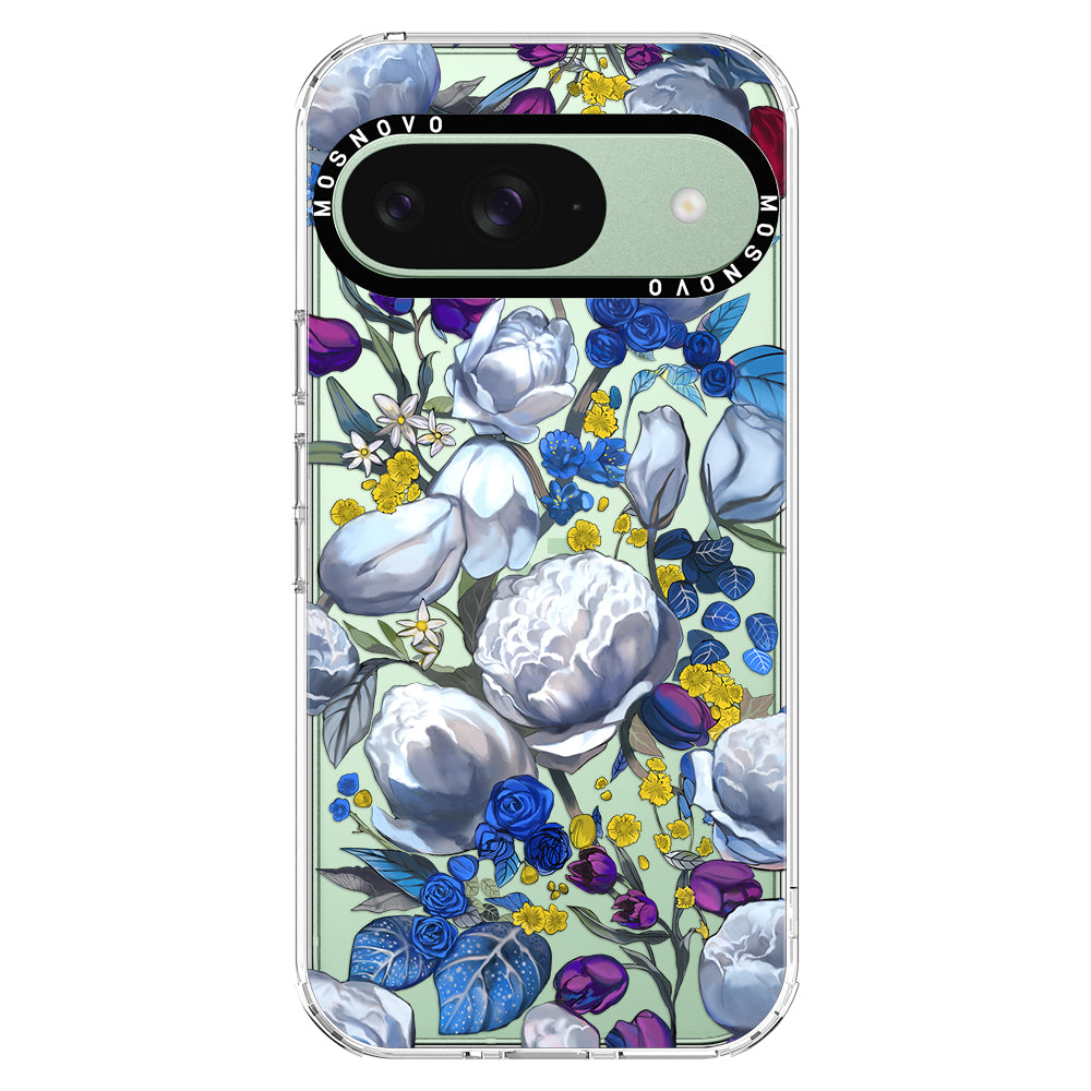 Purple Blue Floral Phone Case - Google Pixel 9 Case