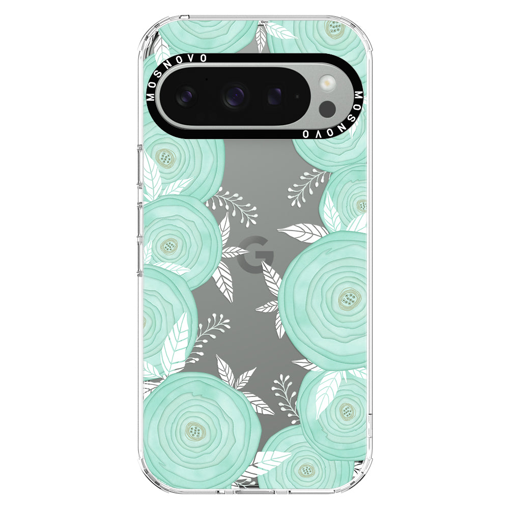 Mint Flower Phone Case - Google Pixel 9 Pro Case