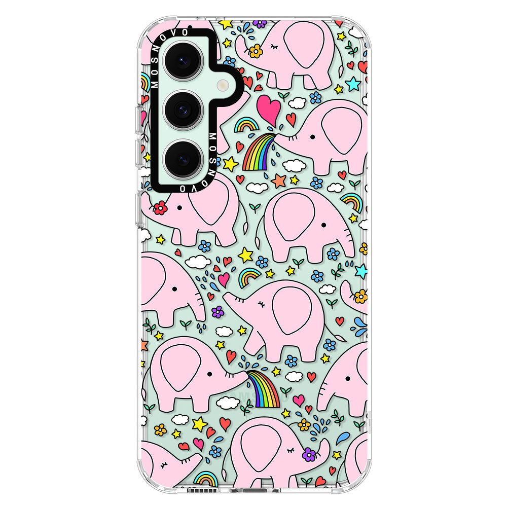 Pink Elephant Phone Case - Samsung Galaxy S24 FE Case - MOSNOVO