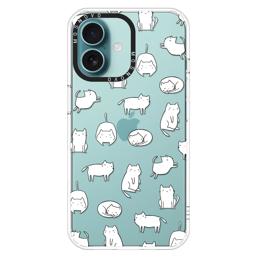 Cute Cats Phone Case - iPhone 16 Plus Case - MOSNOVO