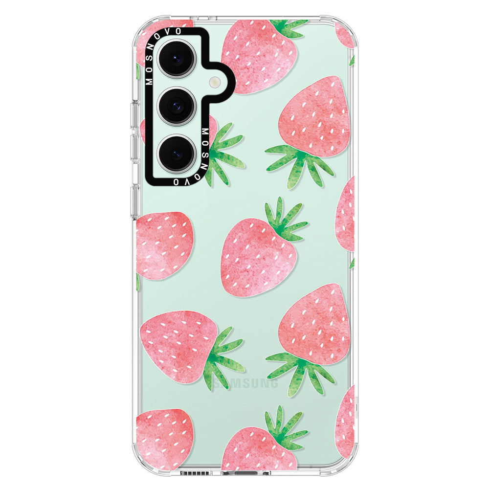 Pastel Strawberry Phone Case - Samsung Galaxy S24 FE Case - MOSNOVO